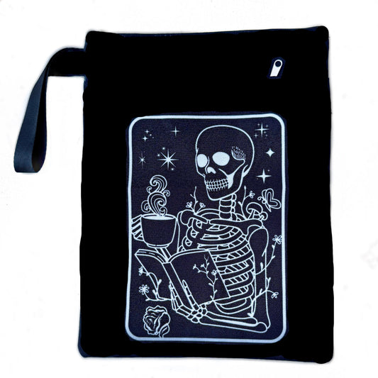 eReader Pouch - Coffee with a Skeleton