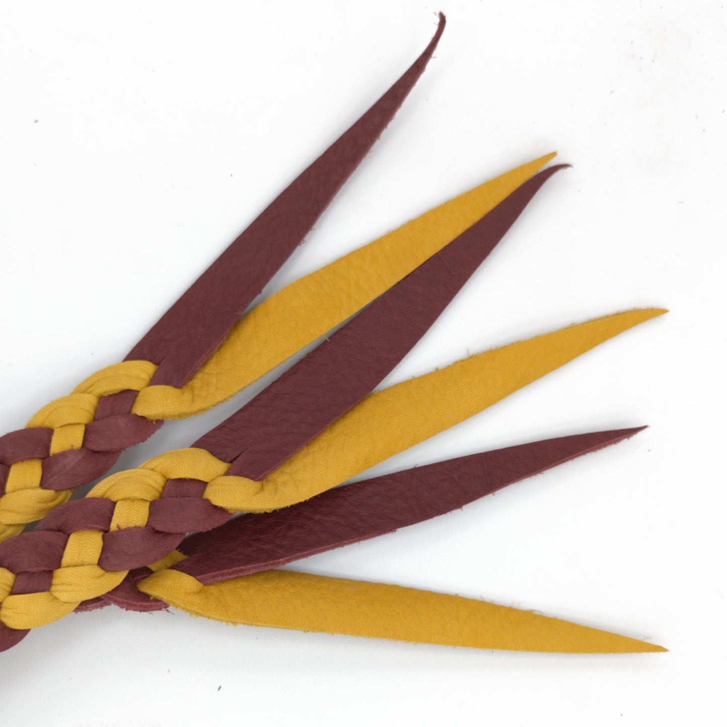 Flat Braided Cat-o-Nine Style Bullhide Leather Flogger - Custom Braided Flogger