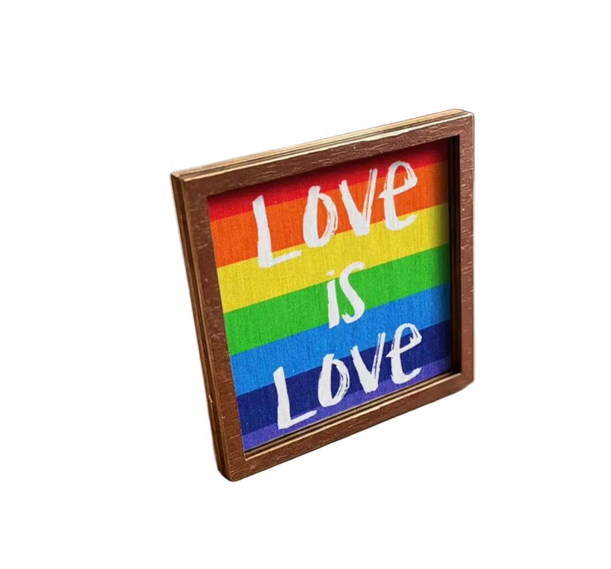 "Love is Love" Wood Framed Magnet