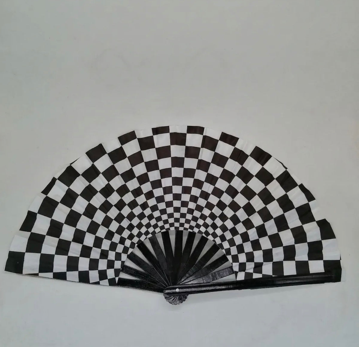 Black and White Checkerboard Fan