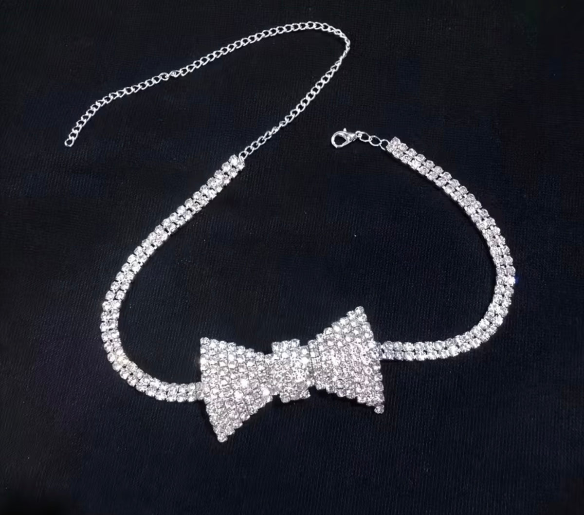 Bowtie Jeweled Choker
