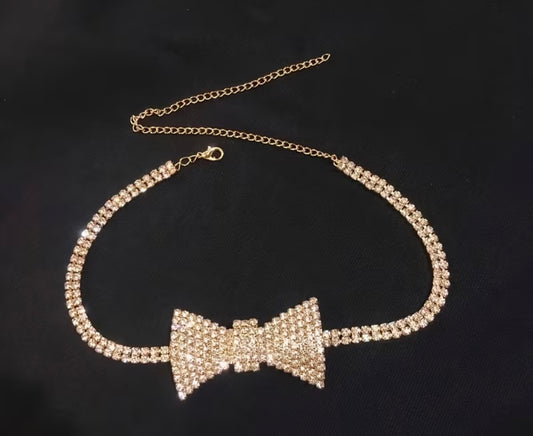 Bowtie Jeweled Choker