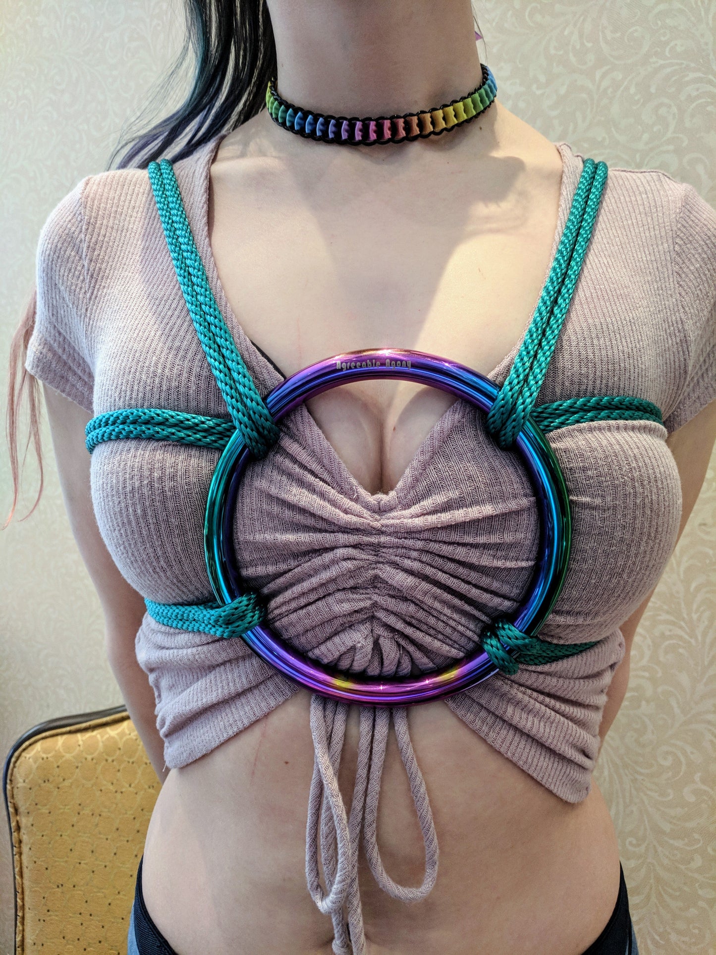 Rainbow  Suspension Rings - Titanium Bonded Steel - 6in and 9in