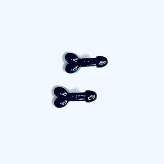Tiny Penis Earrings - Black