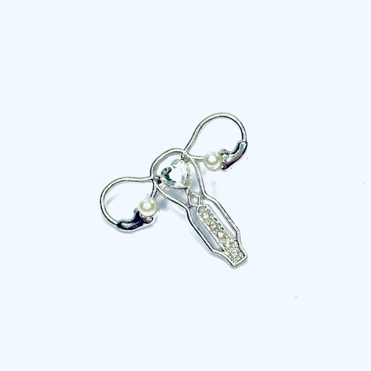Uterus Pin - Silver