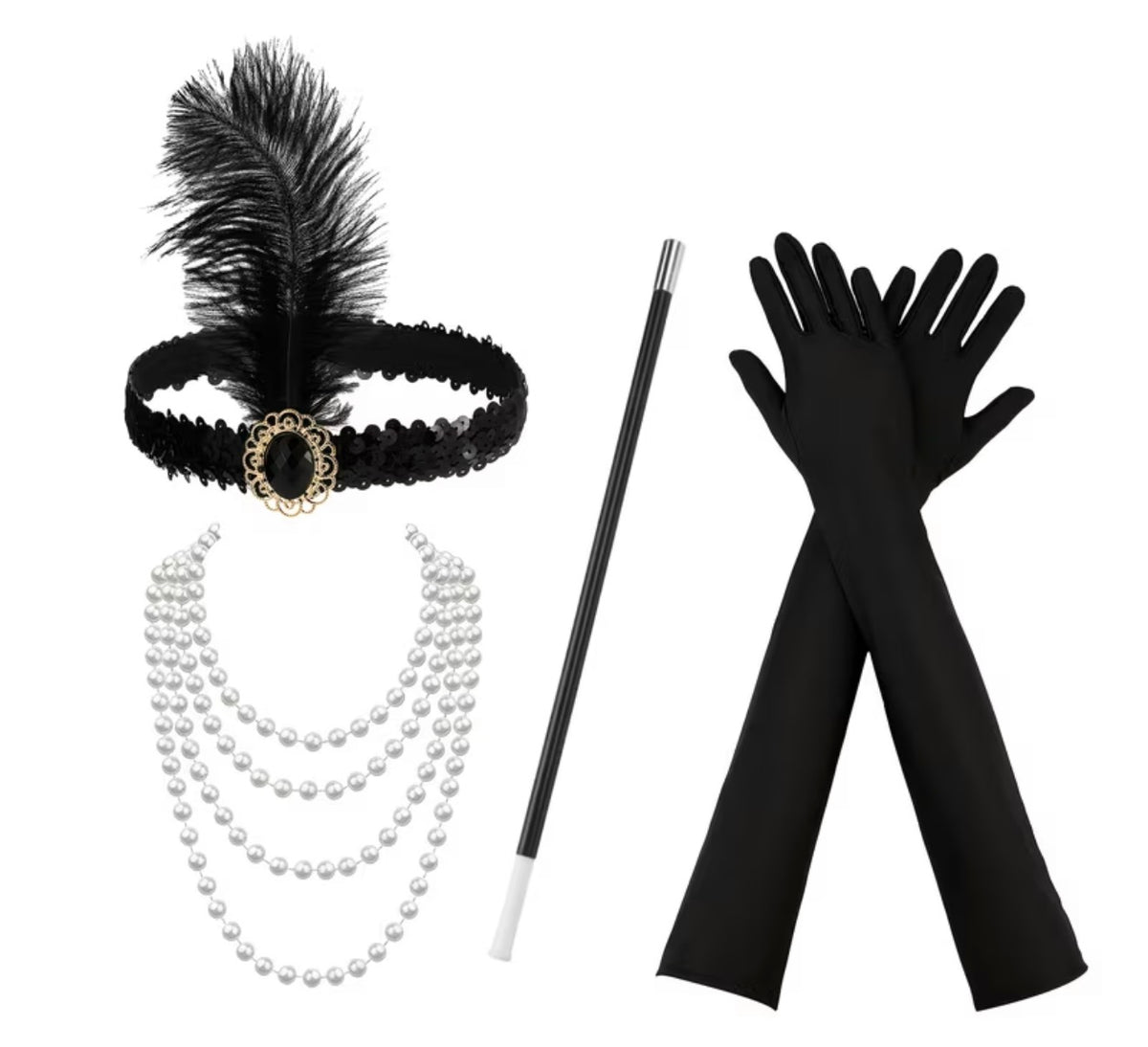 Feather Headband Bordello Set