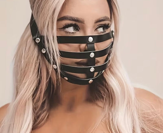 Vegan Leather Face Mask