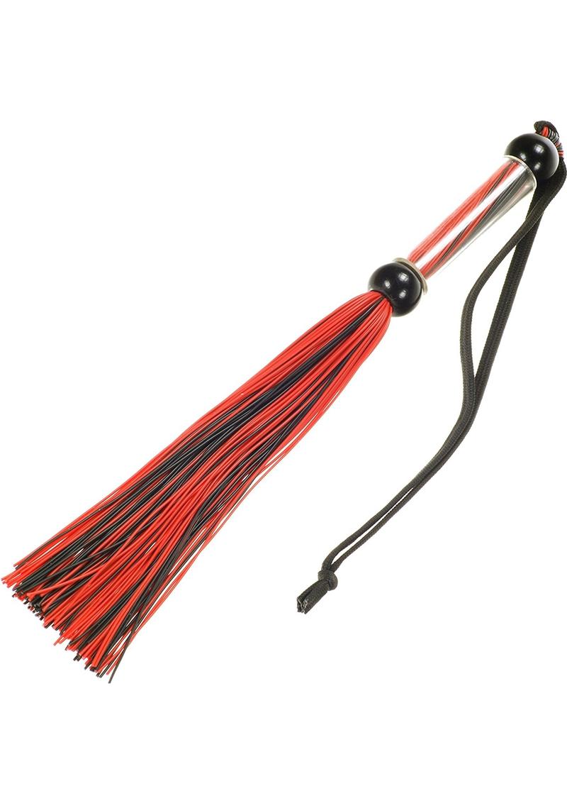 ME YOU US Tease & Please Silicone Flogger - Black/Red