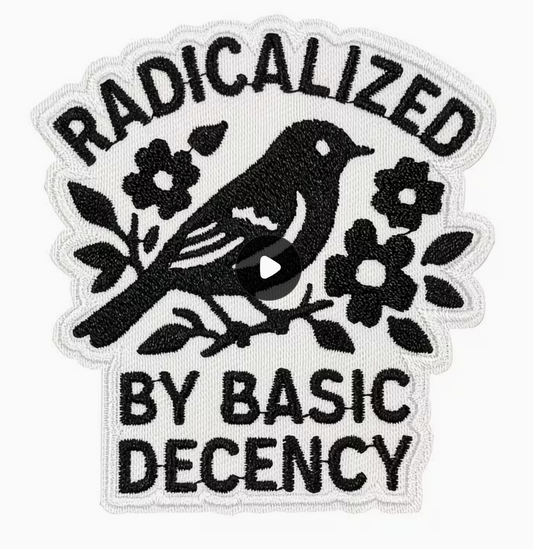Radicalized by Basic Decency Embroidered Patch