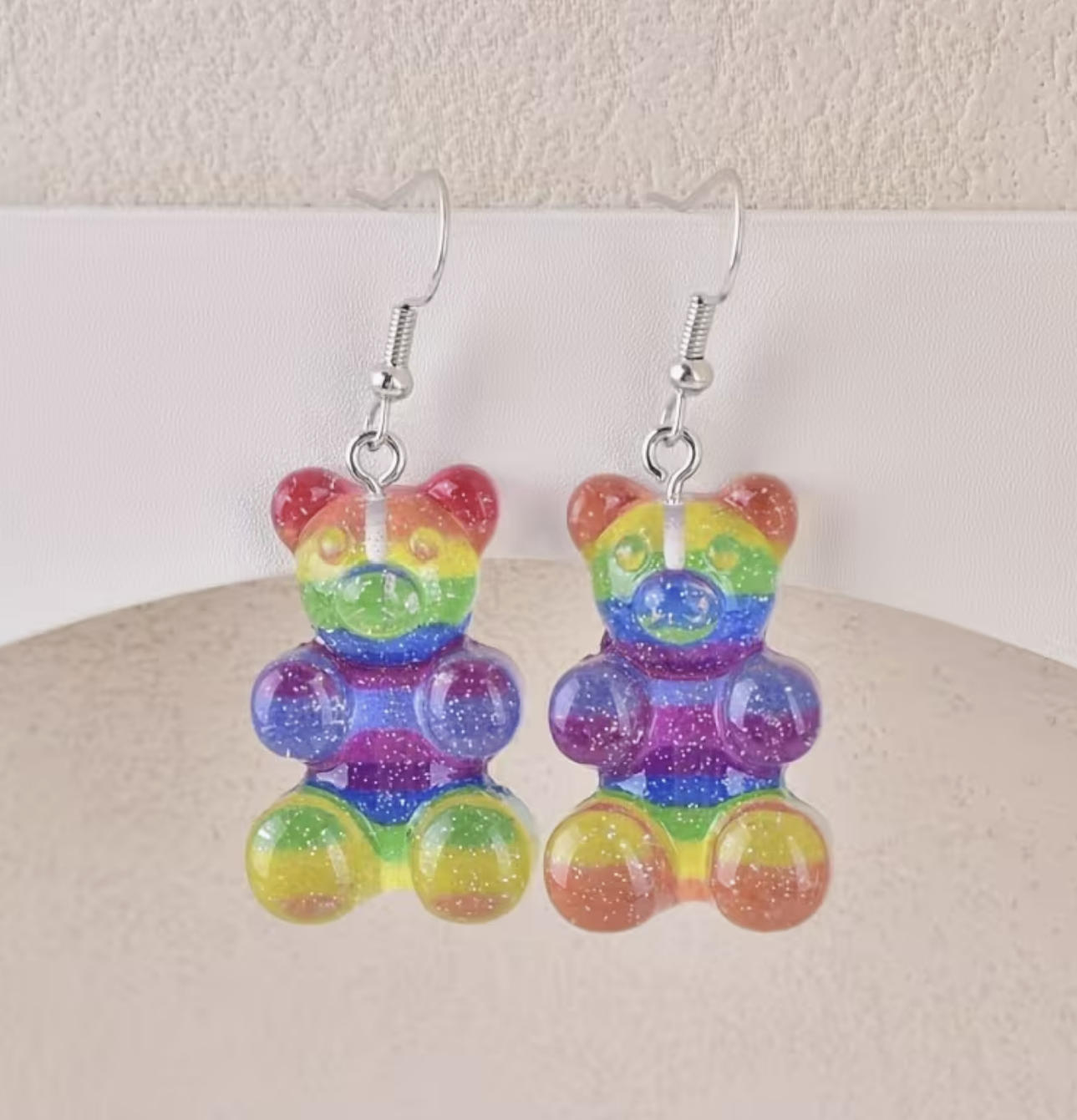 Rainbow Gummy Bear Earrings