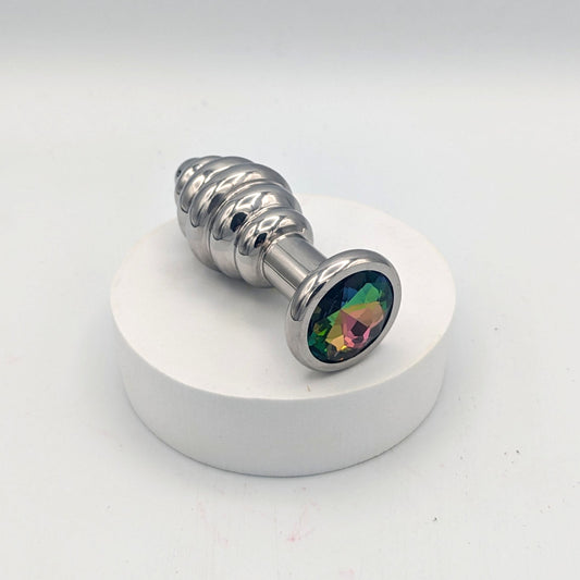 Anal Plug – Jeweled Butt Plug – Stainless Steel – Beehive