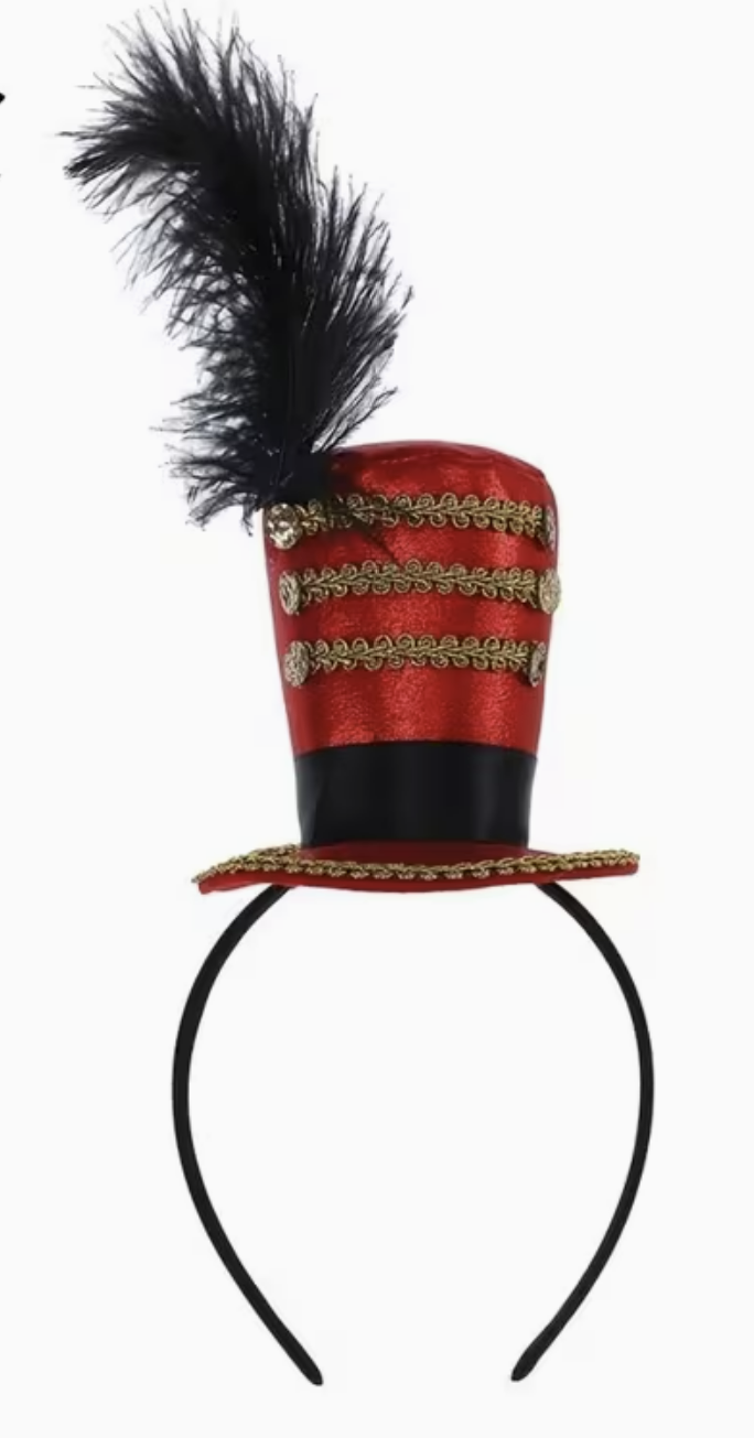 Circus Style Red Top Hat Headband