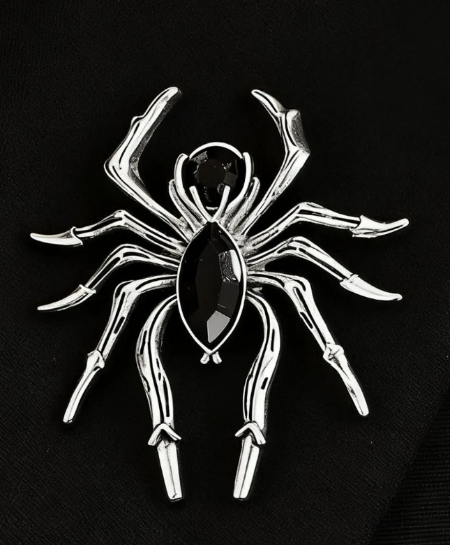 Antique Gold or Silver Spider Style Pin