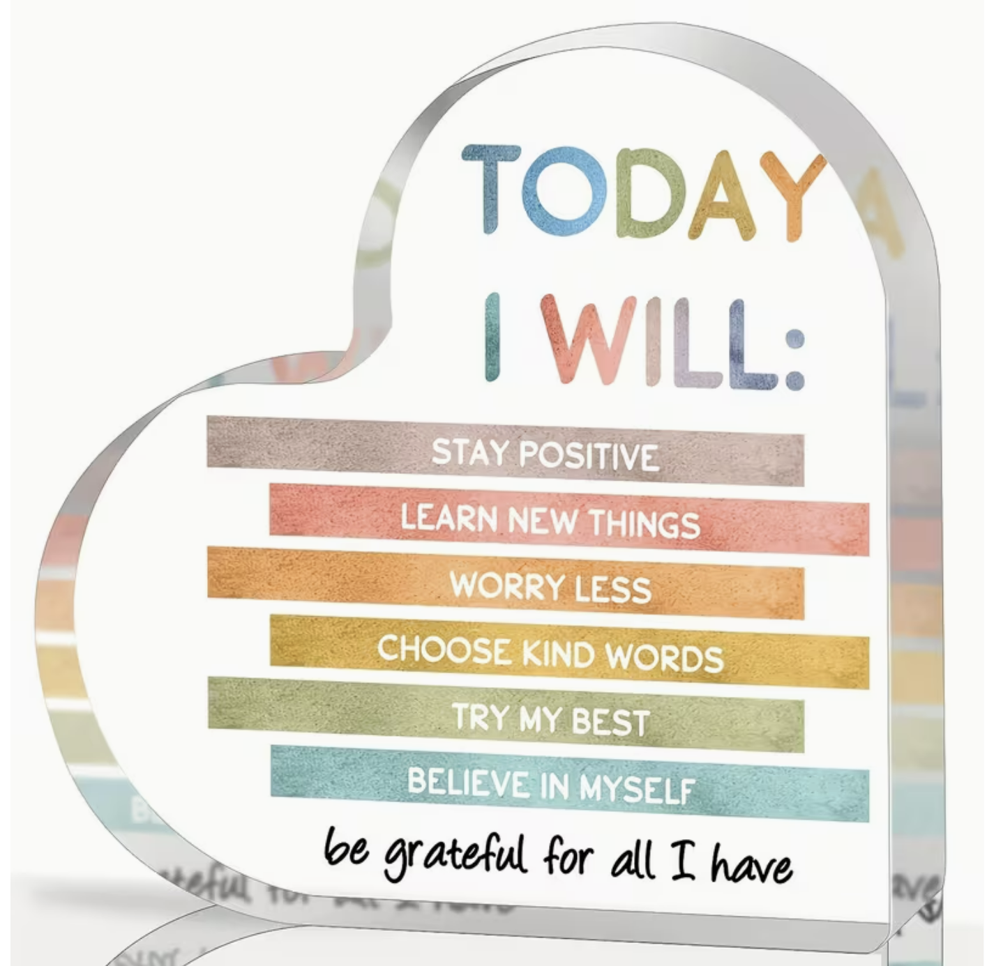 Affirmations Desk or Bookshelf Sign