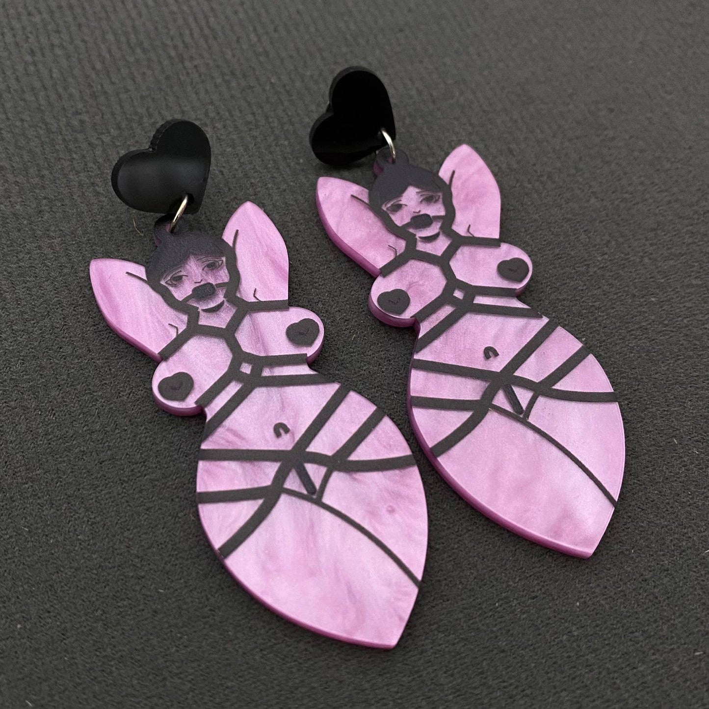 Bondage Woman Dangle Earrings