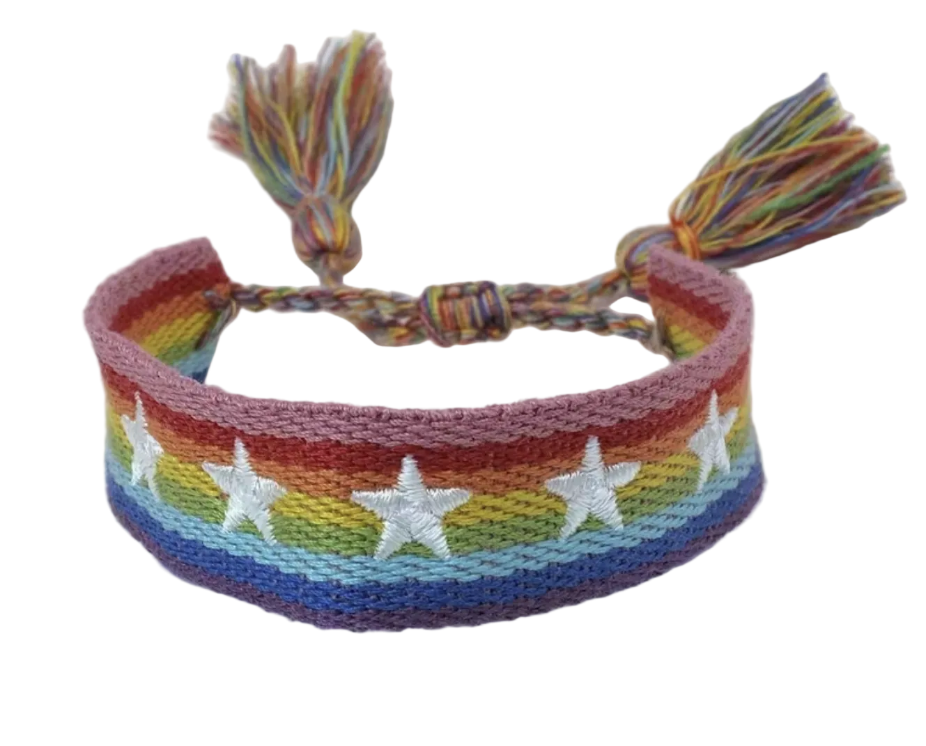 Pride Rainbow and Stars Adjustable Bracelet