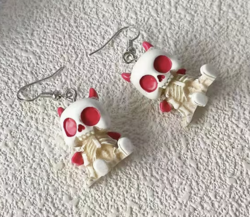 Demon Skeleton Earrings