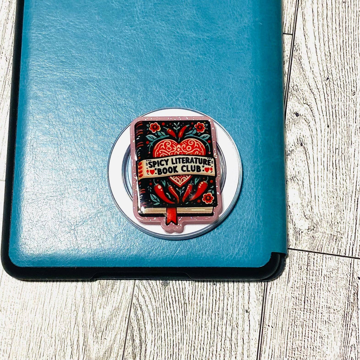 Spicy Literature Book Club E-Reader, Phone Grip for all Devices Magnetic Grip