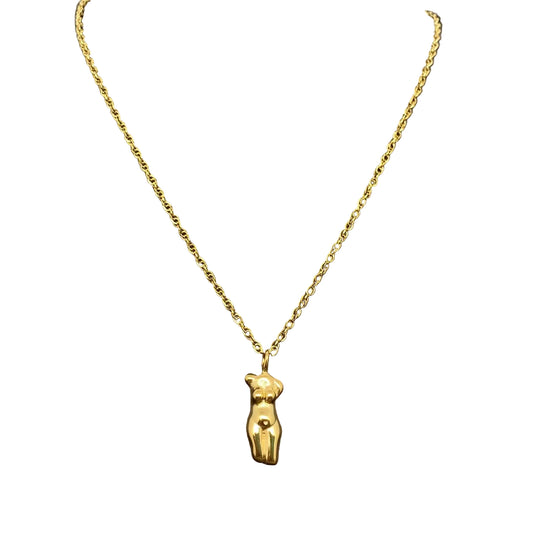 Abstract Beauty Body Charm 18K Gold Plated Necklace