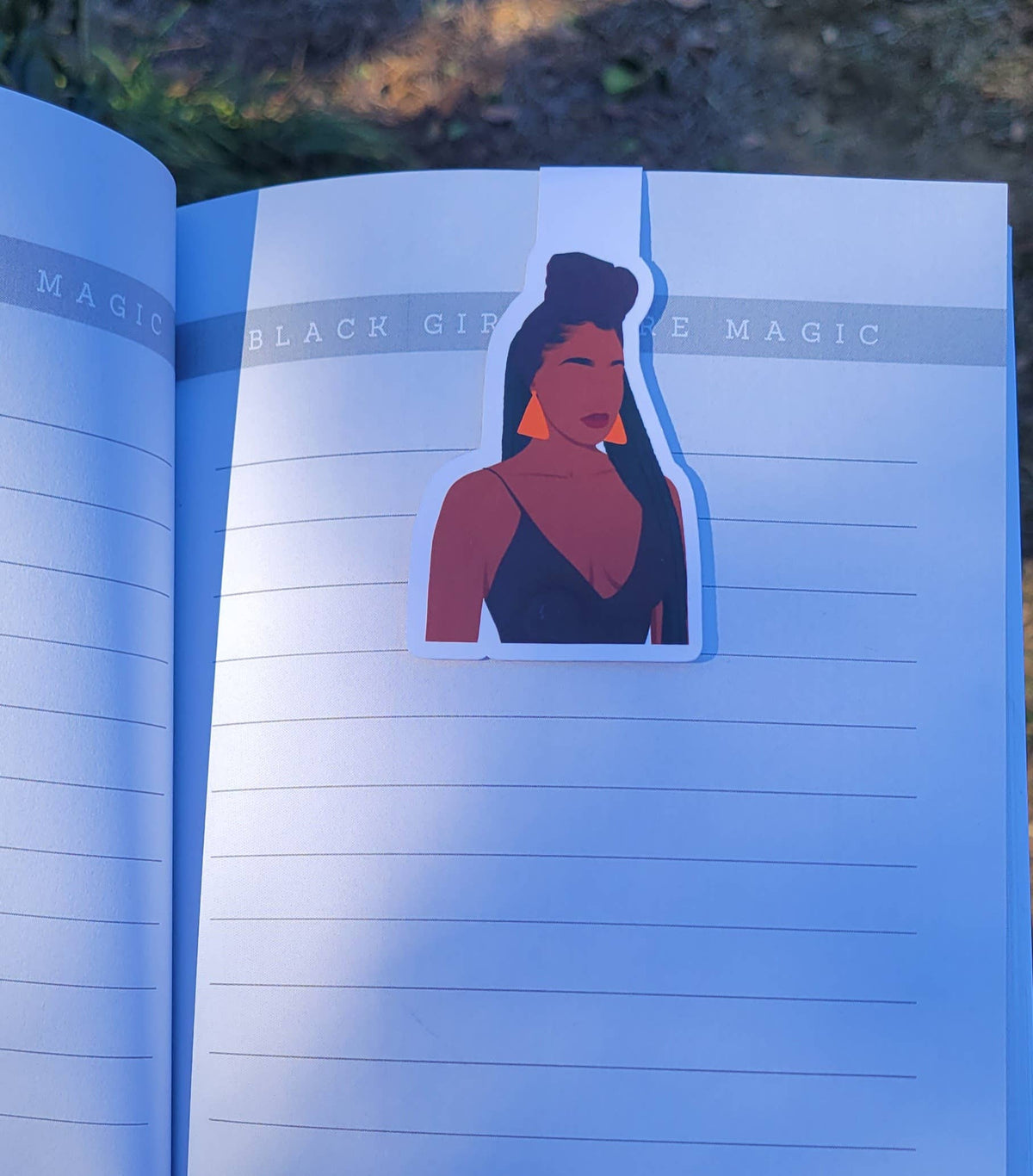 Braids and Wrap Magnetic Bookmark