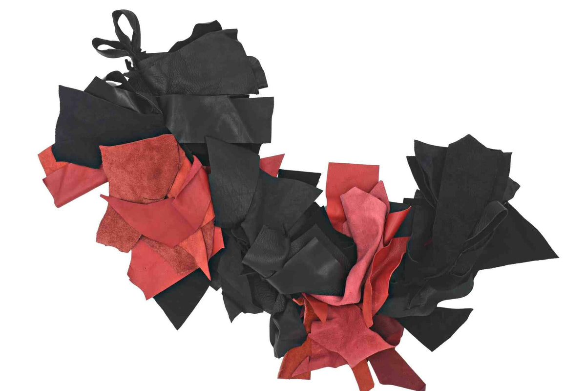 Boa Leather Flogger with Finger Loops- Multiple Colors: Black -Preorder