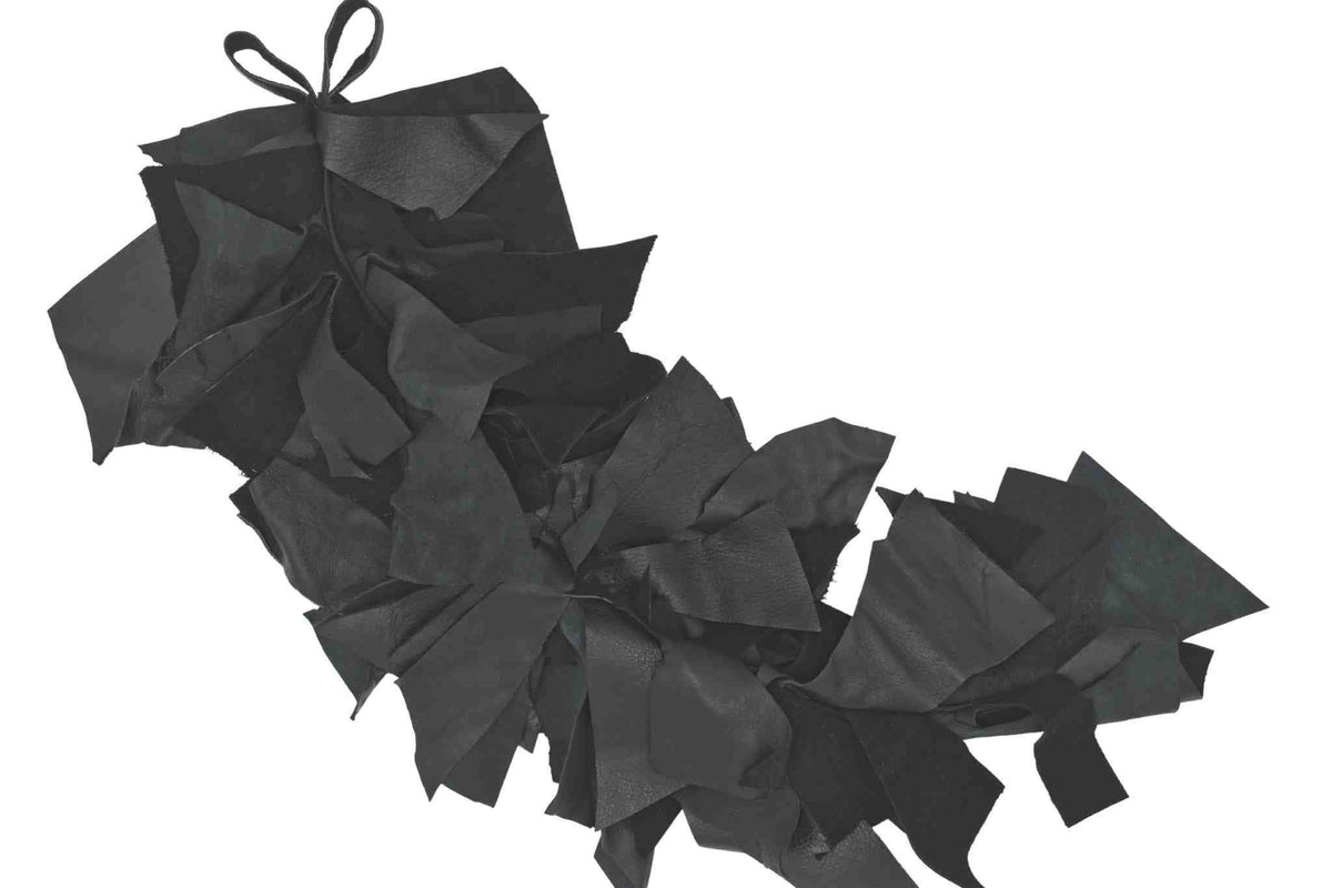 Boa Leather Flogger with Finger Loops- Multiple Colors: Black -Preorder