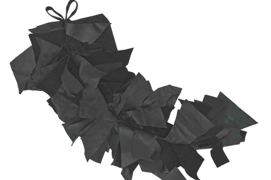 Boa Leather Flogger with Finger Loops- Multiple Colors: Black -Preorder