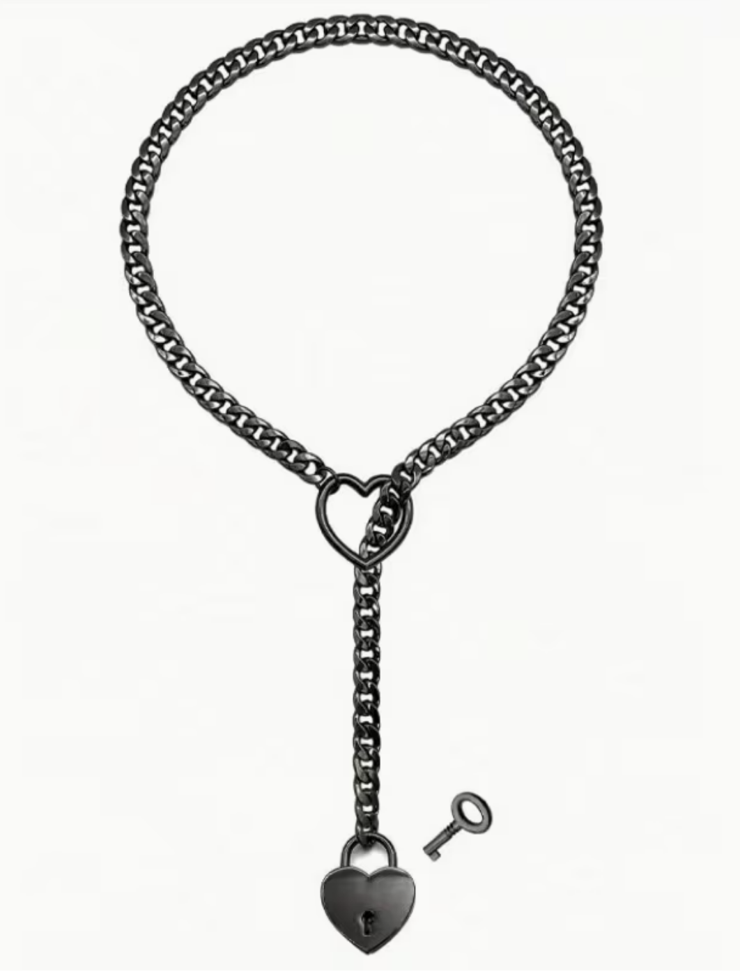 Double Heart Slip Y Necklace