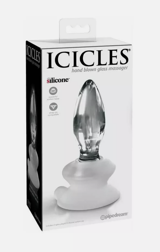 Glass Anal Plug With Suction Base
