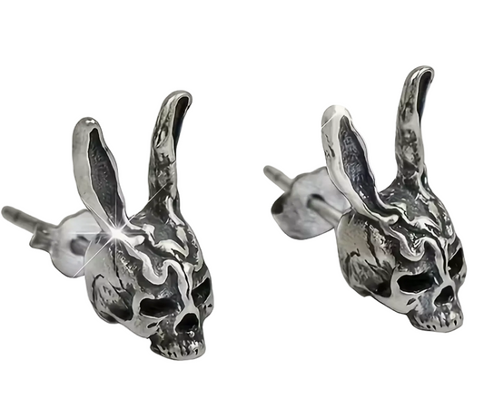 Rabbit Skull Stud Earrings