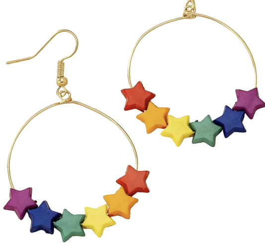 Rainbow Stars Pride Earrings