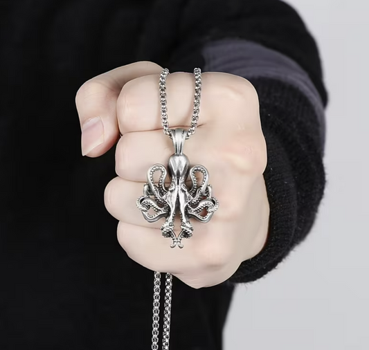 Octopus Necklace Silver